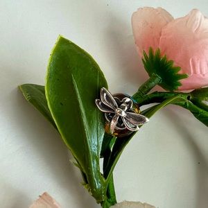 Retired James Avery dragonfly glass charm